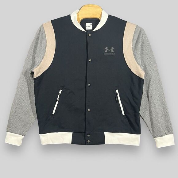 Under Armour Other - Under Armour Jacket Mens XL Rival Fleece AMP Varsity Bomber Sports‎ Outdoors